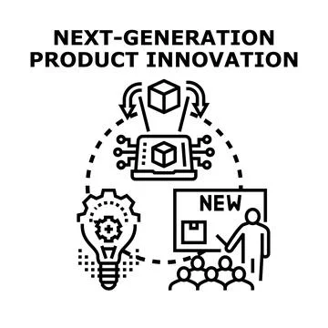 Future product innovation developing new generation concepts 스톡 일러스트