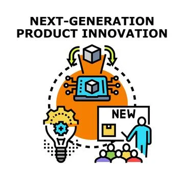 Future product innovation developing new generation concepts Stock Illustration
