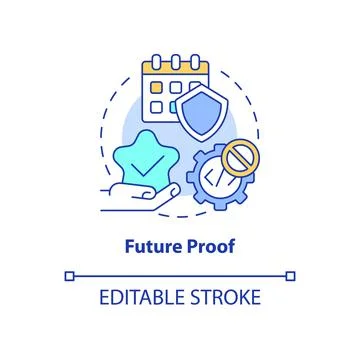 Future proof concept icon Illustrazione stock