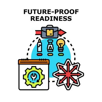 Future proof readiness preparing for business changes and continuity Stock Illustration