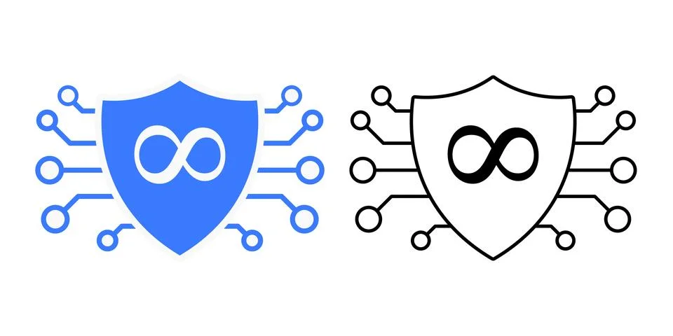 Future proof shield Illustrazione stock