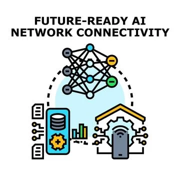 Future ready ai network connectivity concept Stock Illustration