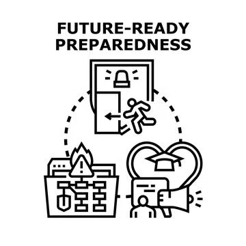 Future ready preparedness plan for business risks Stock Illustration
