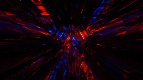 Future Reflectorized Gateway in the Dark 4k uhd 3d illustration background Illustrazione stock