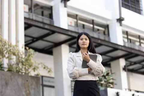 Future remote work combines technology smart phone connection online white .. Stock Photos