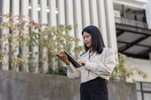 Future remote work combines technology smart phone connection online white .. Stock Photos