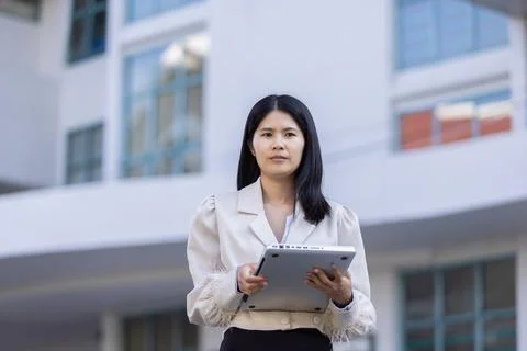 Future remote work combines technology smart phone connection online white .. Stock Photos