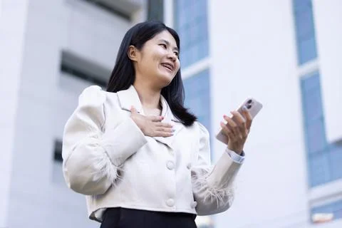 Future remote work combines technology smart phone connection online white .. Stock Photos