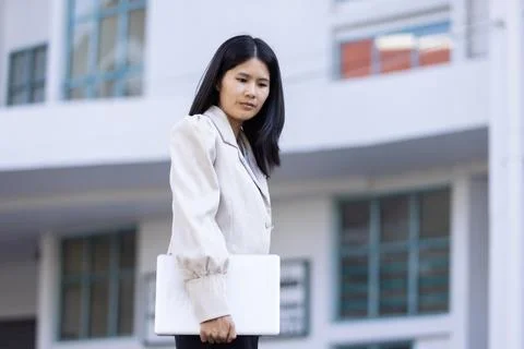 Future remote work combines technology smart phone connection online white .. Stock Photos