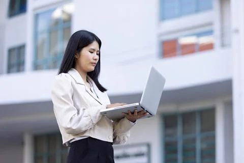 Future remote work combines technology smart phone connection online white .. Stock Photos