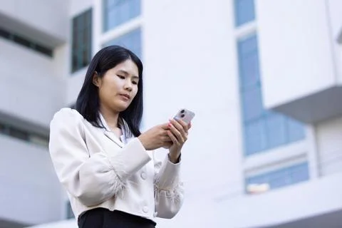 Future remote work combines technology smart phone connection online white .. Stock-Fotos