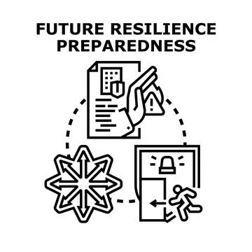 Future resilience preparedness plan and business recovery Stock Illustration