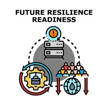 Future resilience readiness preparing for challenges Stock Illustration