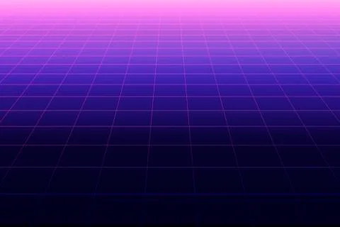 Future retro line background of the 80s. Vector futuristic synth retro wave i Stock Illustration