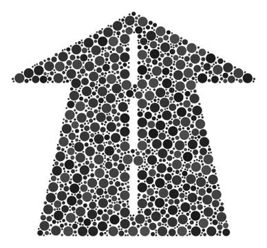 Future Road Composition of Filled Circles Stock Illustration