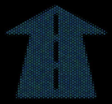 Future Road Composition Icon of Halftone Spheres Stock Illustration