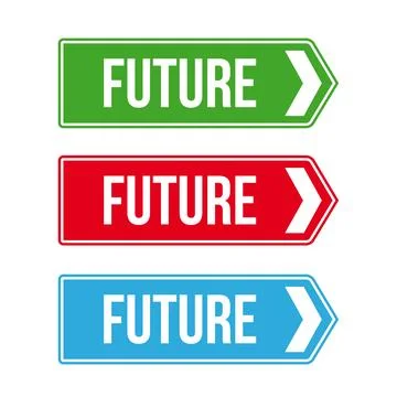 Future Road sign vector set Stock Illustration