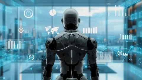 Future robot engineering LLM artificial intelligence AI solutions with LISP Stock Footage 273251856
