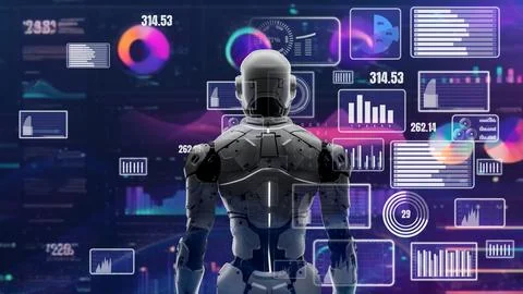 Future robot engineering LLM artificial intelligence AI solutions with LISP Illustrazione stock