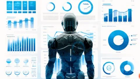 Future robot engineering LLM artificial intelligence AI solutions with LISP Stock Photos