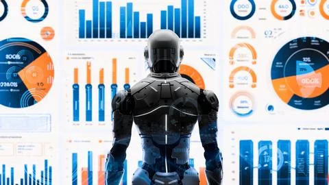 Future robot engineering LLM artificial intelligence AI solutions with LISP Stock Photos