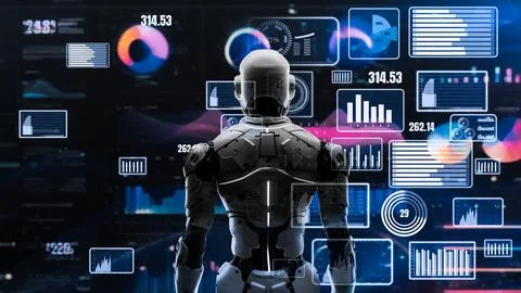 Future robot engineering LLM artificial intelligence AI solutions with LISP Stock Photos