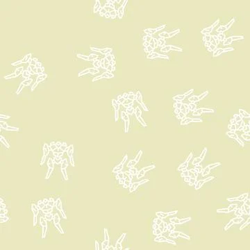 Future robot line seamless pattern Stock Illustration