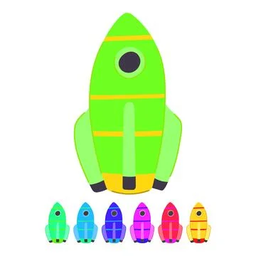 Future rocket toy vector cartoon graphic Stock-Illustration