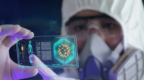 Future scientist DNA analysis Stock Footage