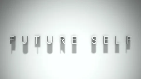 Future self 3D title animation with shadows on a white background Video stock 296923224