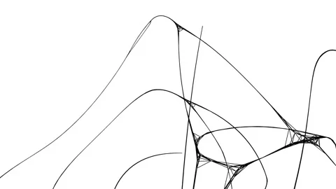 Future Shapes 1059: 3D minimalist plexus structure. Stock Footage 246565703