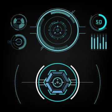 Future sight action mode interface UI future Illustrazione stock