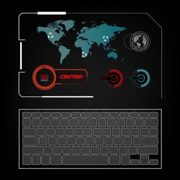 Future sight action mode interface UI future Illustrazione stock