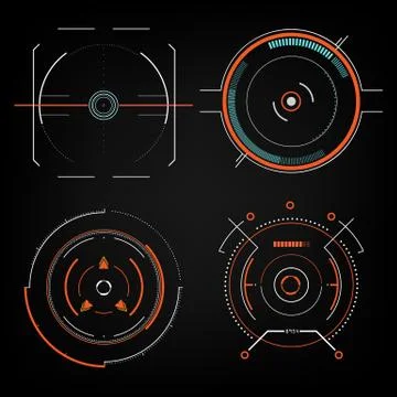 Future sight action mode interface UI future Illustrazione stock