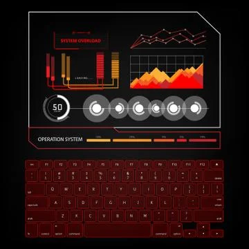 Future sight action mode interface UI future Illustrazione stock