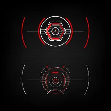 Future sight action mode interface UI future Illustrazione stock