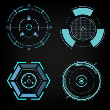 Future sight action mode interface UI future Illustrazione stock