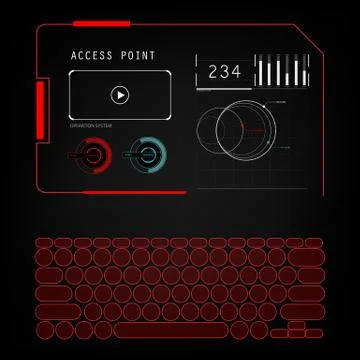 Future sight action mode interface UI future イラスト素材