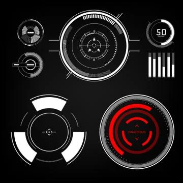 Future sight action mode interface UI future Stock Illustration