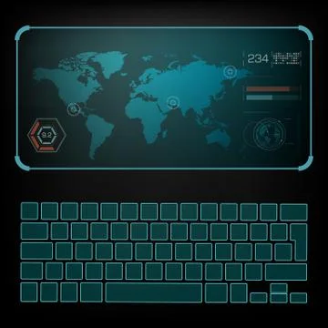Future sight action mode interface UI future Illustrazione stock
