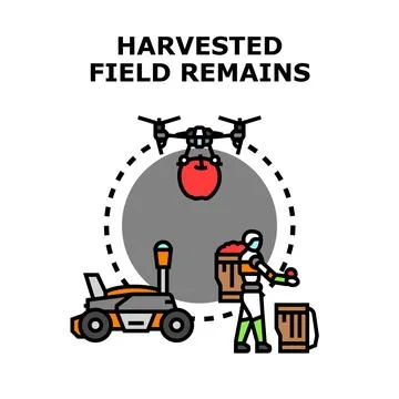 Future smart agriculture using autonomous robotics and drones Stock Illustration