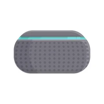 Future smart speaker icon cartoon vector. Voice device Illustrazione stock