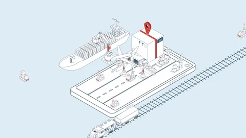 Future Smart Supply Chain with AI Automation Technology and AGV Stock-Footage 332817639