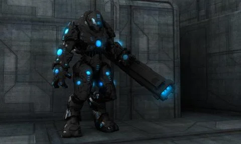 Future soldier Illustrazione stock