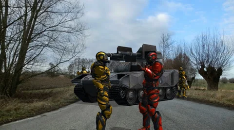 Future Soldier - Space Trooper on Earth Video stock 34789636