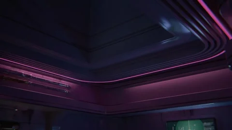 Future in a Space ship world surrounded by natural beauty 01 Stock Footage 268004965