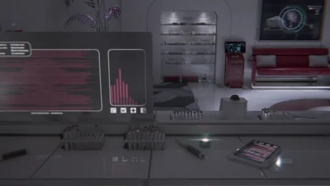 Future in a Space ship world surrounded by natural beauty 04 Stock Footage 268013671