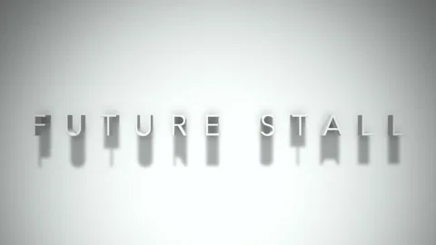 Future stall 3D title animation white text on a white background Stock Footage 298896208
