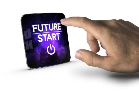 The Future Starts Now Illustrazione stock