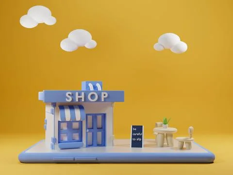 Future store to sell online Stock Illustration